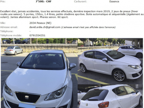 Seat Ibiza 1.4 TSI FR Blanc