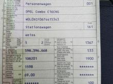 Opel Opel Combo Tour Enjoy 1,6 GNC Blanc
